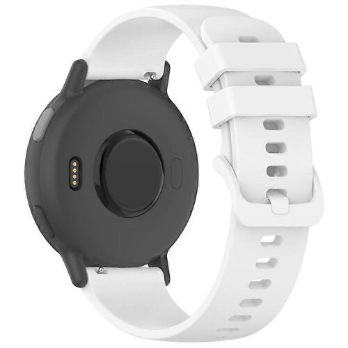(White) Garmin Vivoactive 5 20mm Silicone Quick Release Watch Band 2