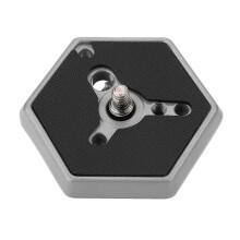 Sechseckige Schnellverschlussplatten 3049 1/4" Schraube für Manfrotto 03014 Rc0 3063 Fotostudio-Zugang