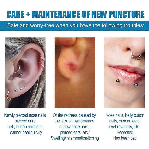 (4pcs) Piercing Aftercare Spray: Saline Solution for Bumps & Fast Healing 1