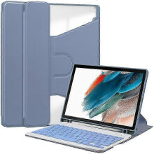 (Light purple) Funda con teclado Bluetooth para tablet Samsung Tab A8 10.5 X200 X205