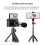 Ulanzi MT-08 Αναδιπλούμενο τρίποδο για τηλέφωνο Mini Portable Selfie Stick 1/4 ιντσών Βιδωτή κεφαλή 2