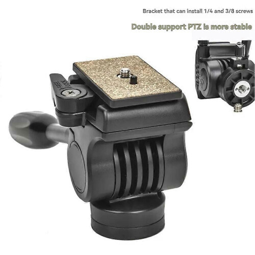 Video Camera Head Hydraulic Professional Damping Quick Release Plate Overhead Shooting Horizontal Vertical Tripod Head 2