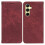 (Red, Red) Samsung Galaxy A17 Magnetic Leather Wallet Case with Striped Texture 1