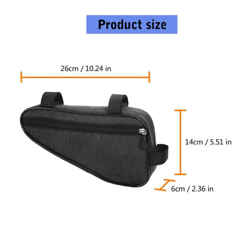 (Black, Universal code) Expandable Bike Handlebar Bag, Polyester Cycling Pouch for Essentials 1