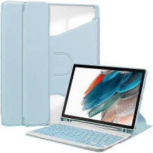 (Light blue) Funda con teclado Bluetooth para tablet Samsung Tab A8 10.5 X200 X205