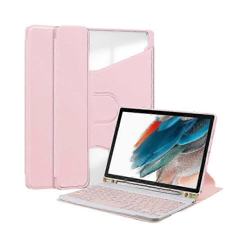 (Pink) Bluetooth Keyboard Case For Samsung Tab A8 10.5 X200 X205 Tablet Pink 4094881421777