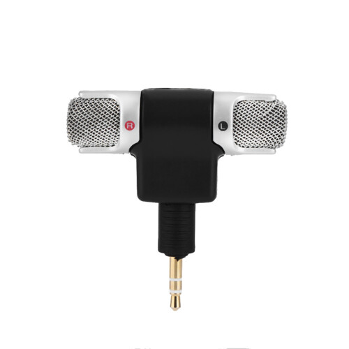 Mini Stereo Microphone 3.5mm Gold Plated for PC Laptop Camera