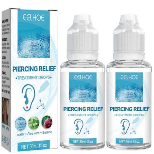 (2pcs) Piercing Aftercare Spray: Saline Solution for Bumps & Fast Healing