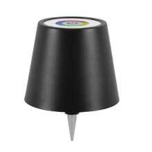 (Black) Lámpara LED RGB recargable para botella con atenuación continua - Luz inalámbrica para decoración del hogar