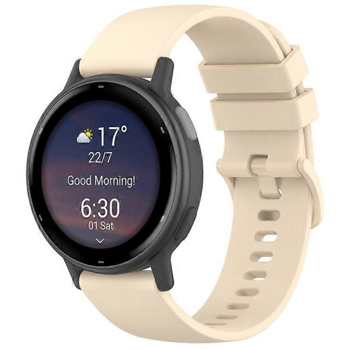 (LightYellow) Garmin Vivoactive 5 20mm Silicone Quick Release Watch Band 1