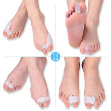 8 Pcs Gel Toe Separator Bunion Splint Hallux Valgus Toe Protector Spacer Set
