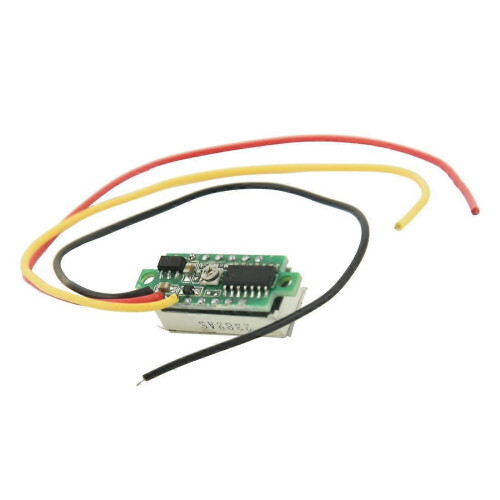 Mini-Digital-Voltmeter DC 0-100V LED-Panel-Spannungsmessgerät 3-Digital mit 3 roten Drähten 1
