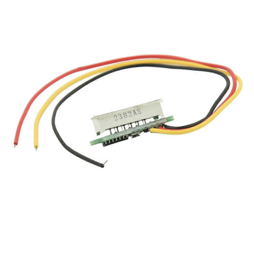 Mini-Digital-Voltmeter DC 0-100V LED-Panel-Spannungsmessgerät 3-Digital mit 3 roten Drähten 2
