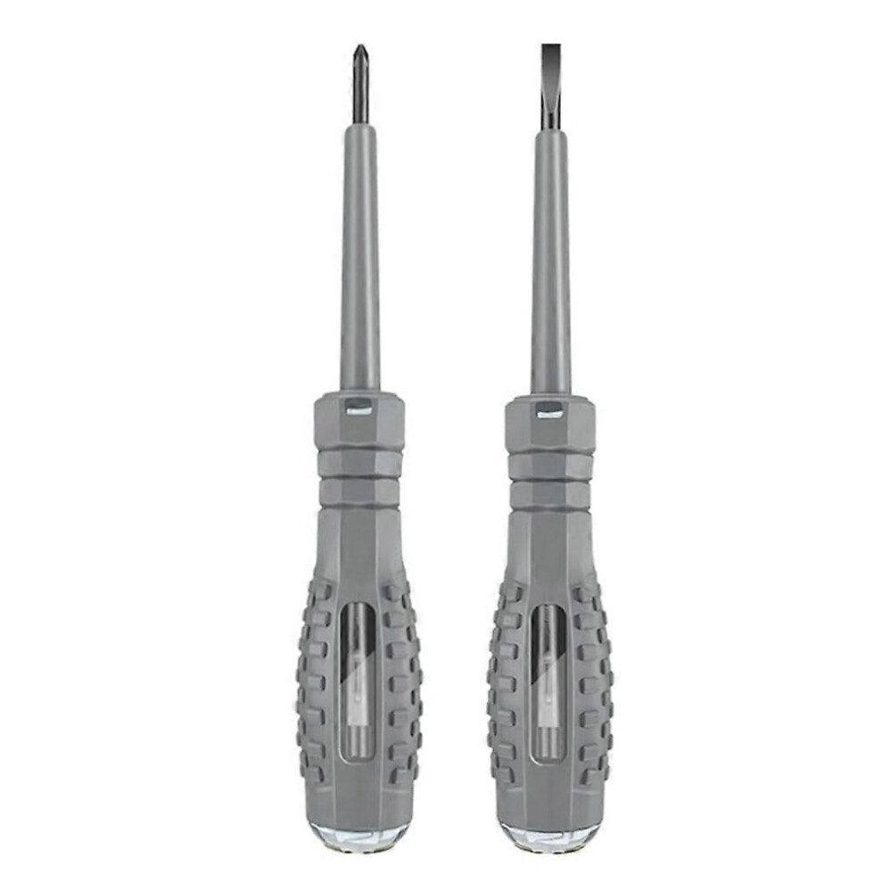2-In-1 High Torque Strong Magnetic Screwdriver Electricity Detector, Electricity Tester Pen With Magnetic Grey 6935161830514