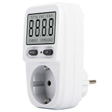 Elektriciteitsvermogensmeter Wattmeter LCD Energiemeter-stopcontact Elektrische Tester Meetpunt Stopcontact Vermogensanalysator EU-stekker