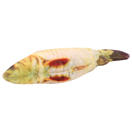 Funny Cat Fish Plush Toy with Mint, 20CM, Yellow Soft Simulation 2