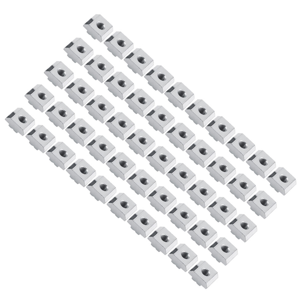 Nickel Coated Carbon Steel T Slot Nut For Eu30 M5 Aluminum Profile Accessories (50Pcs) 4191392954456