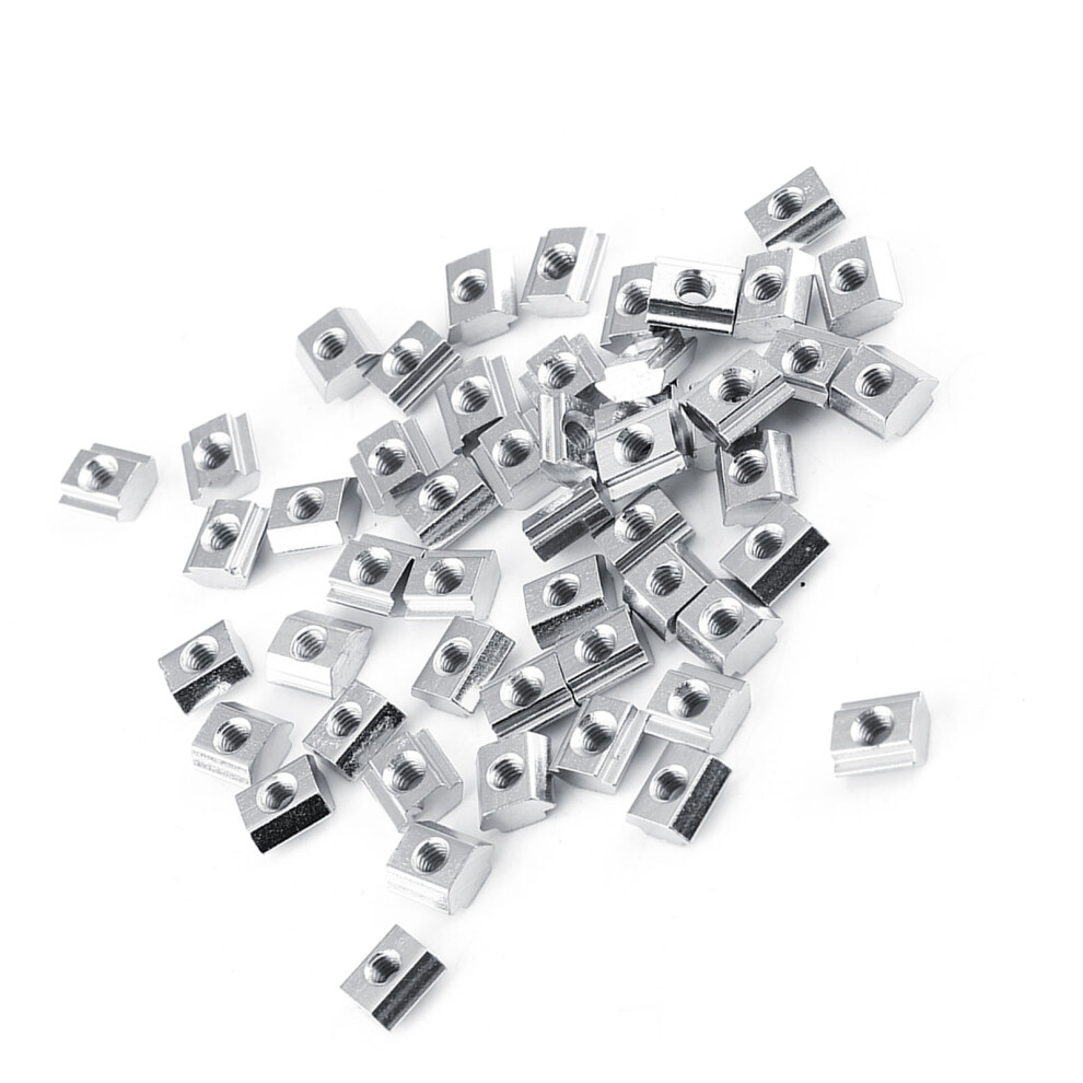 Eu20 M4 Carbon Steel T Slot Nut For Aluminum Framing Nickel Coated Heavy Duty 5001392954495