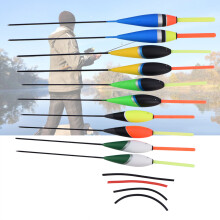 10Pcs Colorful Carp Fishing Floats 4 Colors for Saltwater & Freshwater