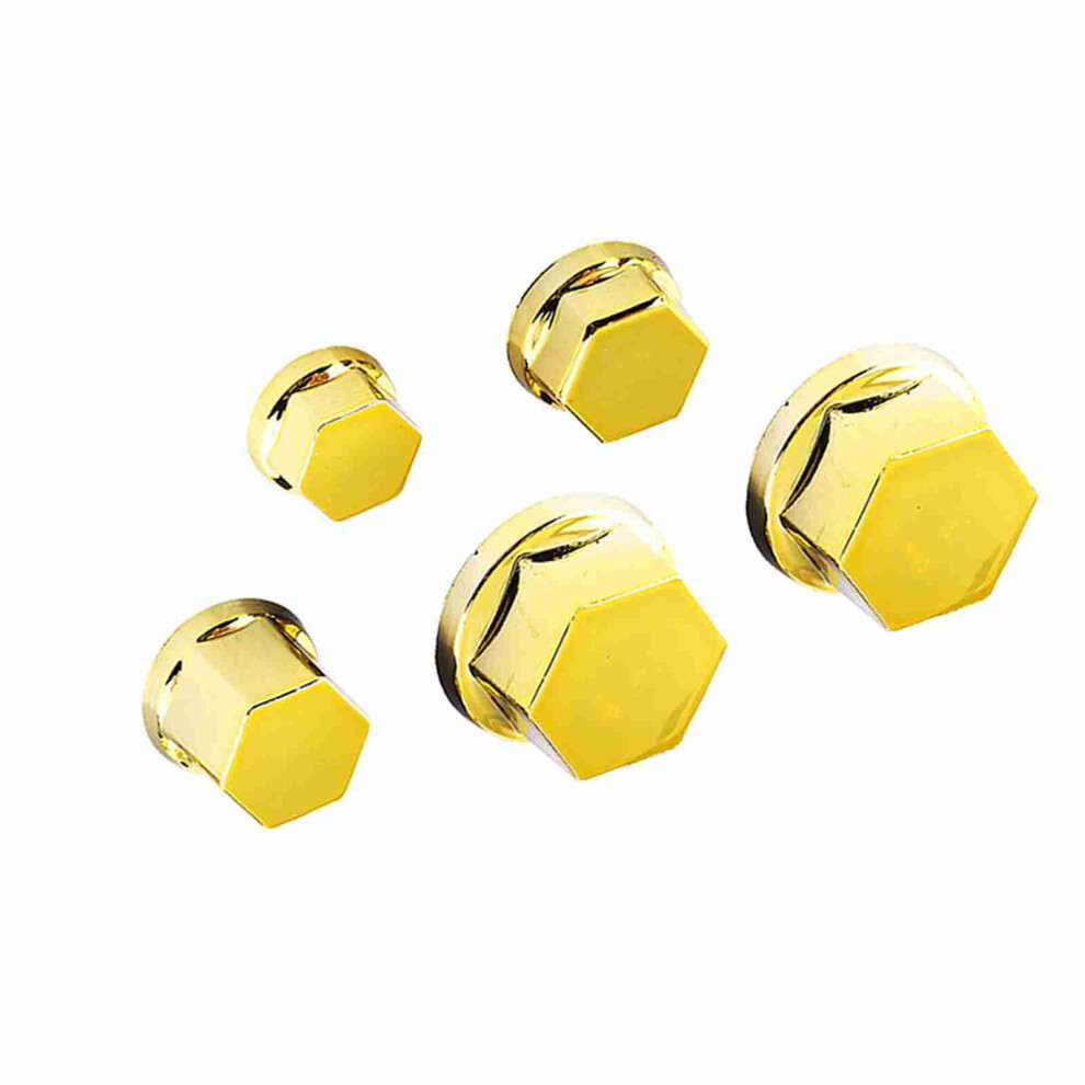 Motorbike Bolt Nut Cover Kit 30Pcs Gold Trim For Yamaha Kawasaki Honda Au 4681392955978