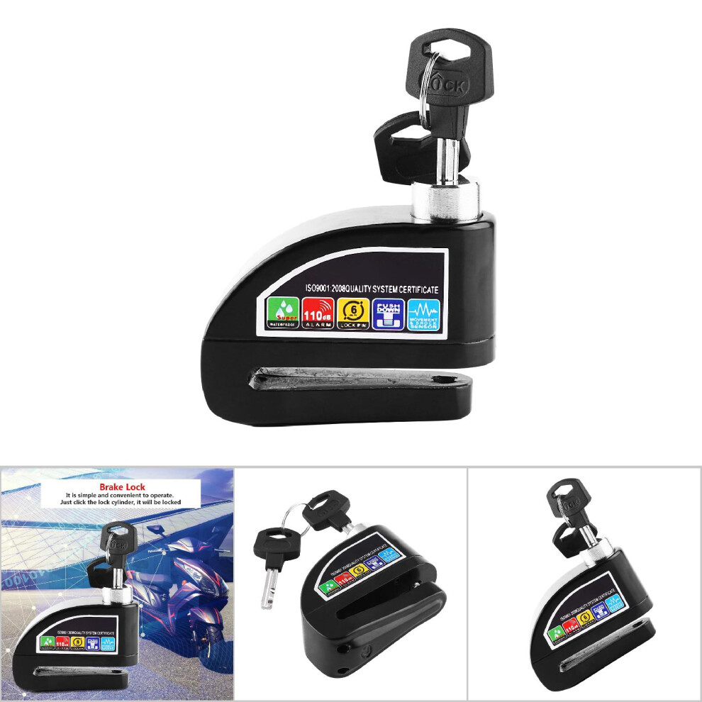 Secure Anti Theft Disc Lock For Motorcycle, Bicycle 89X60x31mm Black 8021393061388