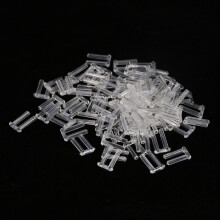 Set of 100 Plastic Compression Sleeves for Rimless Glasses 1.6*0.8*7.0mm