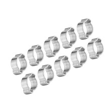 10pcs Zinc Galvanized Hose Clamps 5-23mm for Fuel Petrol Pipes