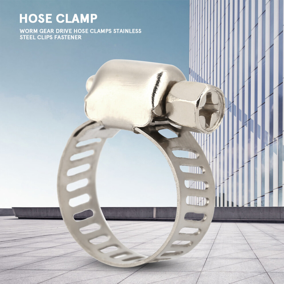 Stainless Steel Screw Worm Drive Hose Clamps 13Mm-19Mm, Pack Of 10 7901393062084