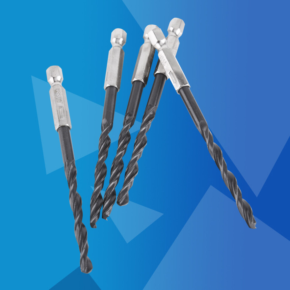 Woodworking Power Tools Drill Bits 15Pcs High Speed Steel Hex Shank 3/4/5Mm 8481392958308