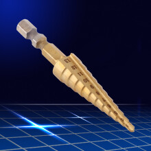 High Speed Steel Titanium Coated Step Drill Bit 3-13mm Hex Shank