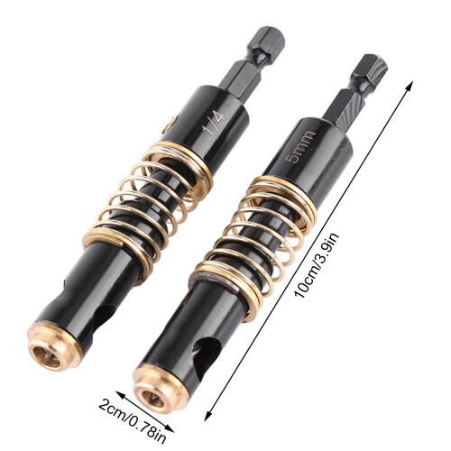 Steel^Door Hinge Drilling Bits 5mm & 1/4 inch Guide Tool for Accurate Opening 1