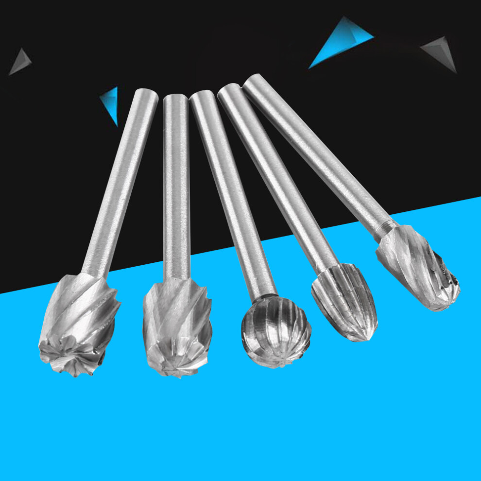 Steel Rotary Files 20Pcs High Speed Woodworking Burrs 1/8In Shank Carving 8461393063676