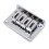 Cigarbox Electric Guitar & Bass 4-String Fixed Bridge Replacement Silver Colour 3