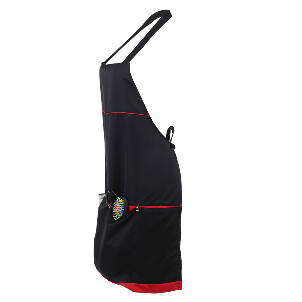 Black Hairdresser Cape Apron For Barber Stylist Waterproof Hair Cutting Cape