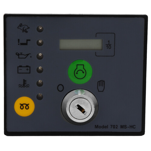 Generator Controller Board 702 MS-HC Manual Start with Keys Durable Metal Panel