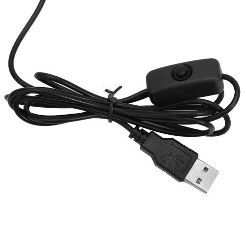 Flexible 1W USB LED Clip Light with Adjustable Gooseneck, Black