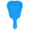 Blue Handheld Mirror Compact Plastic Handle 25cm Beauty Tool 1