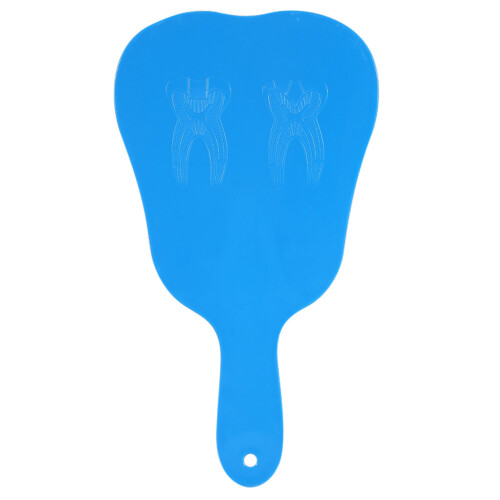 Blue Handheld Mirror Compact Plastic Handle 25cm Beauty Tool