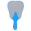 Blue Handheld Mirror Compact Plastic Handle 25cm Beauty Tool 2