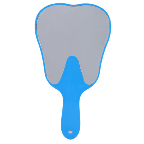 Blue Handheld Mirror Compact Plastic Handle 25cm Beauty Tool 1