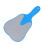 Blue Handheld Mirror Compact Plastic Handle 25cm Beauty Tool 12