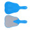 Blue Handheld Mirror Compact Plastic Handle 25cm Beauty Tool 13