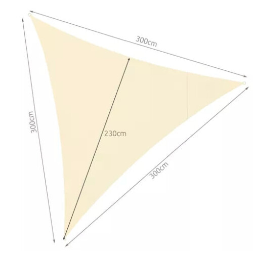 Shade sail 3x3x3 beige Gardlov 23146 2