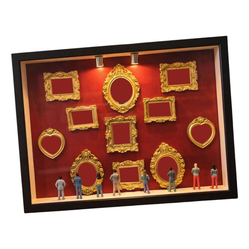 DIY Mini Museums Silhouettes Box Shadows Box-Black