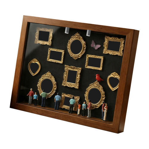 DIY Mini Museums Silhouettes Box Shadows Box Frame Set-brown