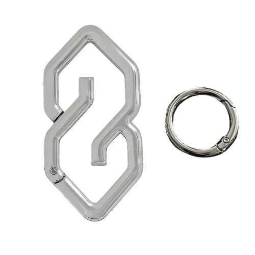 Porte-clés créatif, Base, conception-argent brillant