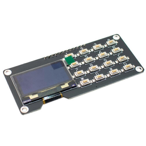 Ecrã OLED IIC de 0,96 polegadas SSD1106 SSD1306 com teclado 4x4, módulo de ecrã com botões 16P, ecrã do módulo eletrónico 1106
