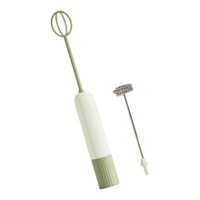 Handheld Electric Foam Whisk Milk Frother Eggs Beater For-Green