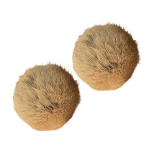 Rabbit Furs Play Ball Quiet Rolling Design Toy Ball for-2pcs