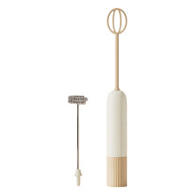 Kitchen Drink Foamer Whisk Mixer Stirrer Portable-Coffee color